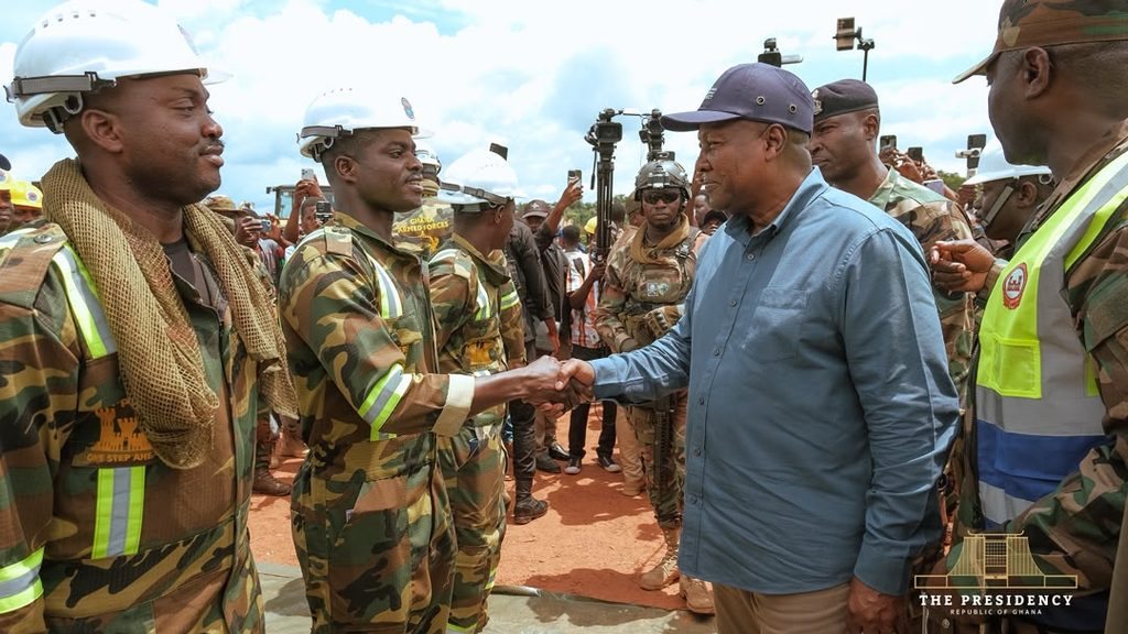 Mahama Rejects Paul Yandoh’s Criticism of Soldiers’ Role in Road Construction