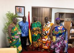 Nzema chiefs pay courtesy call on Lands Minister Emmanuel Armah Kofi Buah