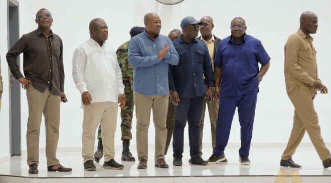 Mahama inspects Peki College assembly hall project, announces recruitment of 16,000 teachers