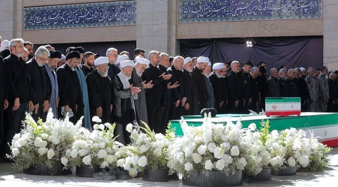Three sons of Iran’s slain leader Khamenei appear at funeral, not successor Mojtaba